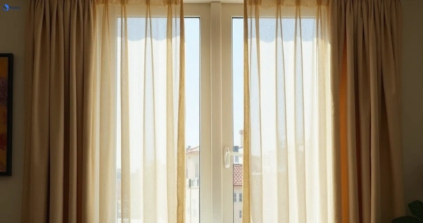 Dusty and dull curtains in nerrina-vic before steam cleaning